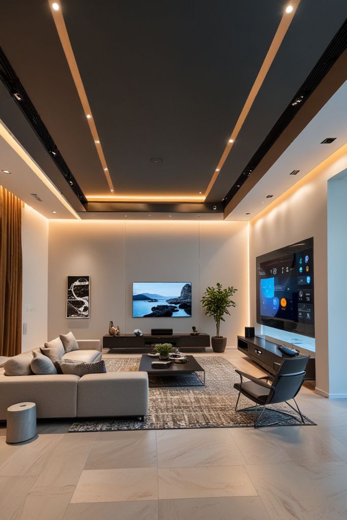 Modern Living Room Layout With Smart Furniture Placement And Open Space